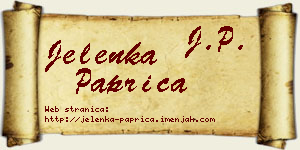 Jelenka Paprica vizit kartica